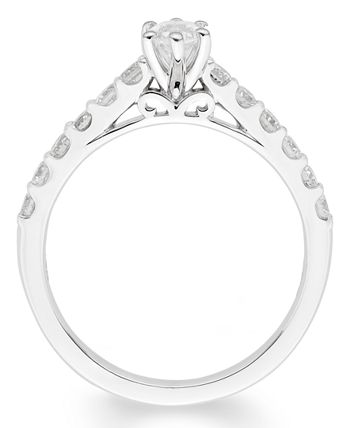 Macy's - Certified Diamond (1 ct. t.w.) Engagement Ring in 14k White Gold