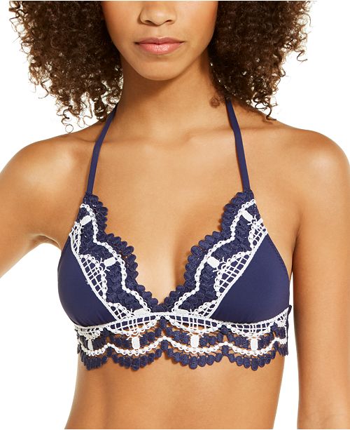 Wallpaper Becca Delilah Solid Crochet Trim Halter Bikini Top Reviews For Free
