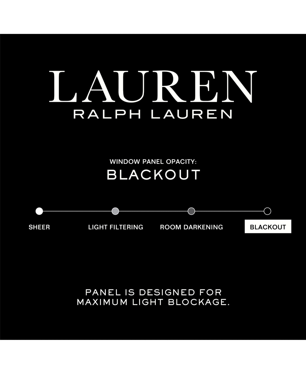 Ralph Lauren Waller Blackout Solid Back Tab Rod Pocket Curtain Panel, 52" X 108" In Silver