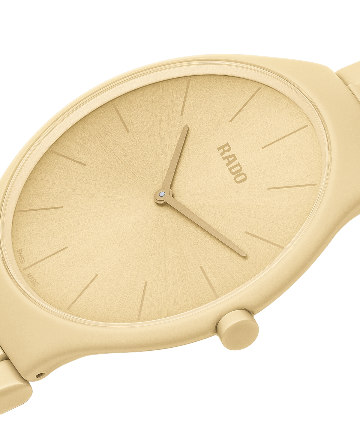 Shop Rado Unisex Swiss True Thinline Les Couleurs Le Corbusier Gold-tone High-tech Ceramic Bracelet Watch 39mm In No Color