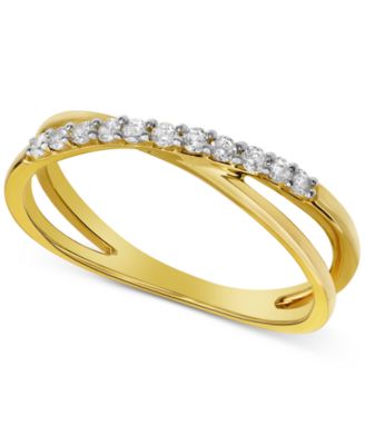 Macy's - Diamond Crisscross Ring (1/5 ct. t.w.)