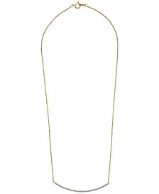 Diamond Bar 18" Pendant Necklace (1/6 ct. t.w.) in 14k Gold, Created for Macy's