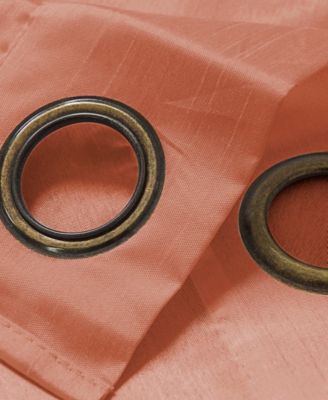 Nancy Faux Silk Grommet Curtain Panel 54" x 84" Neon Yellow