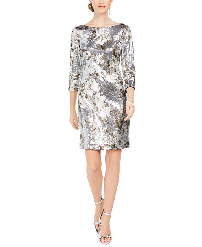 Vince Camuto Petite Sequined Bodycon Dress - Macy's