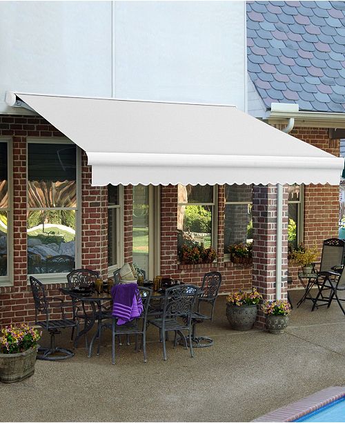 Awntech 8 Key West Full Cassette Right Motor Remote Retractable Awning 78 Projection Reviews Window Treatments Blinds Macy S