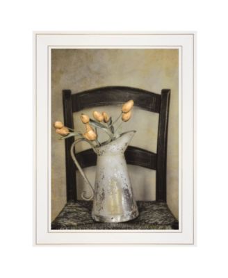 Golden Tulips by Robin-Lee Vieira, Ready to hang Framed print, White Frame, 15" x 19"