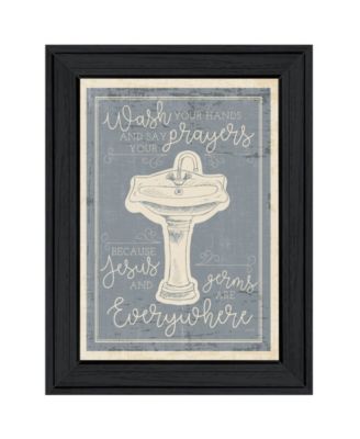 Wash Your Hands by Misty Michelle, Ready to hang Framed Print, Black Frame, 15" x 19"