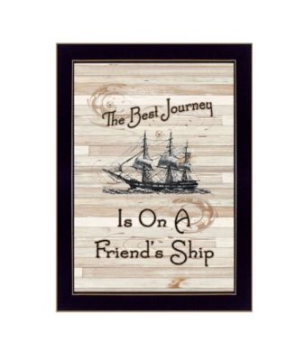 Friendship Journey by Millwork Engineering, Ready to hang Framed Print, Black Frame, 10" x 14"