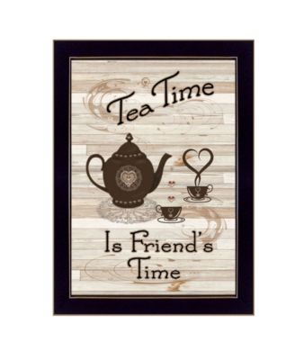 Tea Time by Millwork Engineering, Ready to hang Framed Print, Black Frame, 10" x 14"