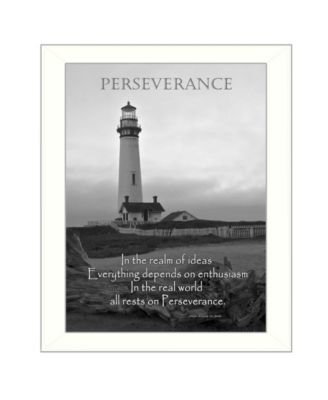 Perseverance By Trendy Decor4U, Printed Wall Art, Ready to hang, White Frame, 18" x 14"