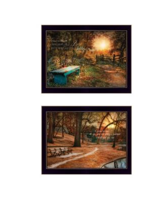 Resting Places 2-Piece Vignette by Robin-Lee Vieira, Black Frame, 18" x 14"