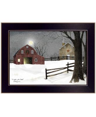 Light in the Stable by Billy Jacobs, Ready to hang Framed Print, Black Frame, 26" x 20"
