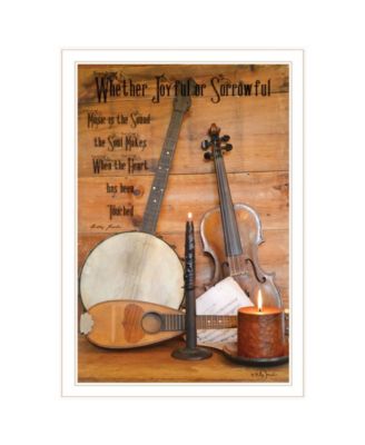 Music by Billy Jacobs, Ready to hang Framed Print, White Frame, 23" x 33"