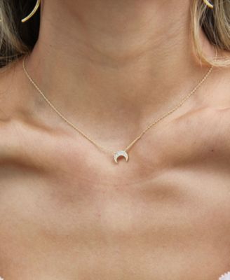 Dainty Layered Crescent Moon Necklace Set