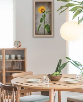 Sunflower II By Lori Deiter, Printed Wall Art, Ready to hang, Beige Frame, 12" x 21"