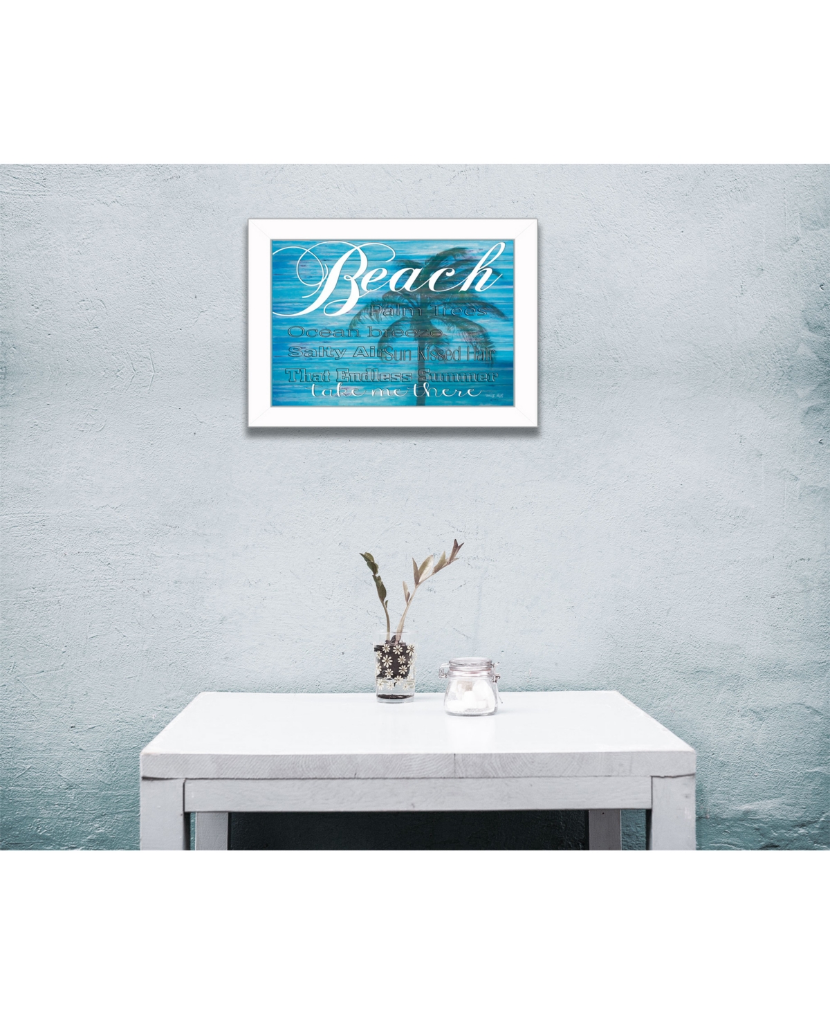 Trendy Decor 4U Take Me There By Cindy Jacobs, Printed Wall Art, Ready to hang, White Frame,