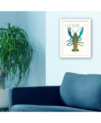 It's All Good at the Beach By Marla Rae, Printed Wall Art, Ready to hang, White Frame, 14" x 18"