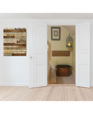 Today is a Brand New Day by Marla Rae, Printed Wall Art on a Wood Picket Fence, 16" x 20"