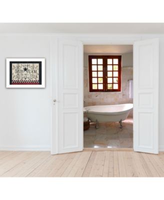 Bathroom by Linda Spivey, Ready to hang Framed Print, White Frame, 18" x 14"