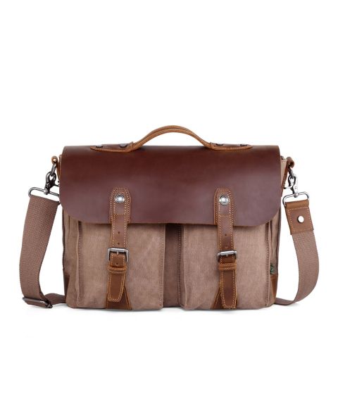 Женская сумка TSD BRAND Hudson Canvas Messenger, цвет: Коричневый