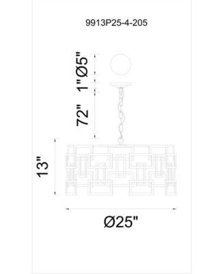 Litani 4 Light Chandelier