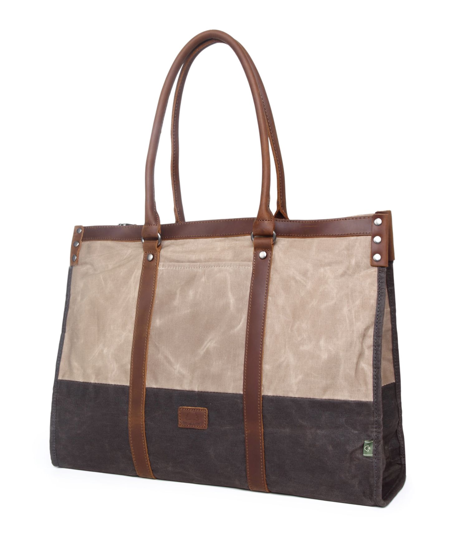 Женская сумка TSD BRAND Stone Creek Waxed Canvas, цвет: Бежевый — фото 2
