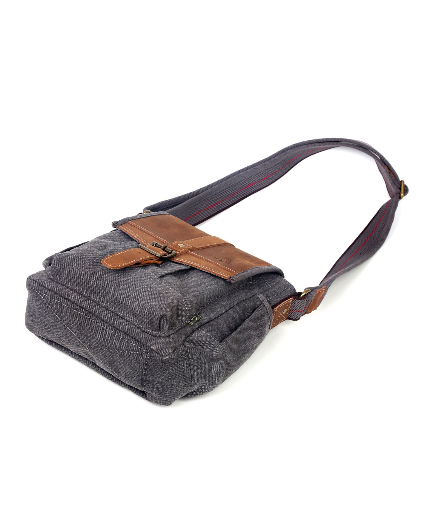 Женская сумка TSD BRAND Turtle Ridge Canvas Crossbody, цвет: Серый — фото 4