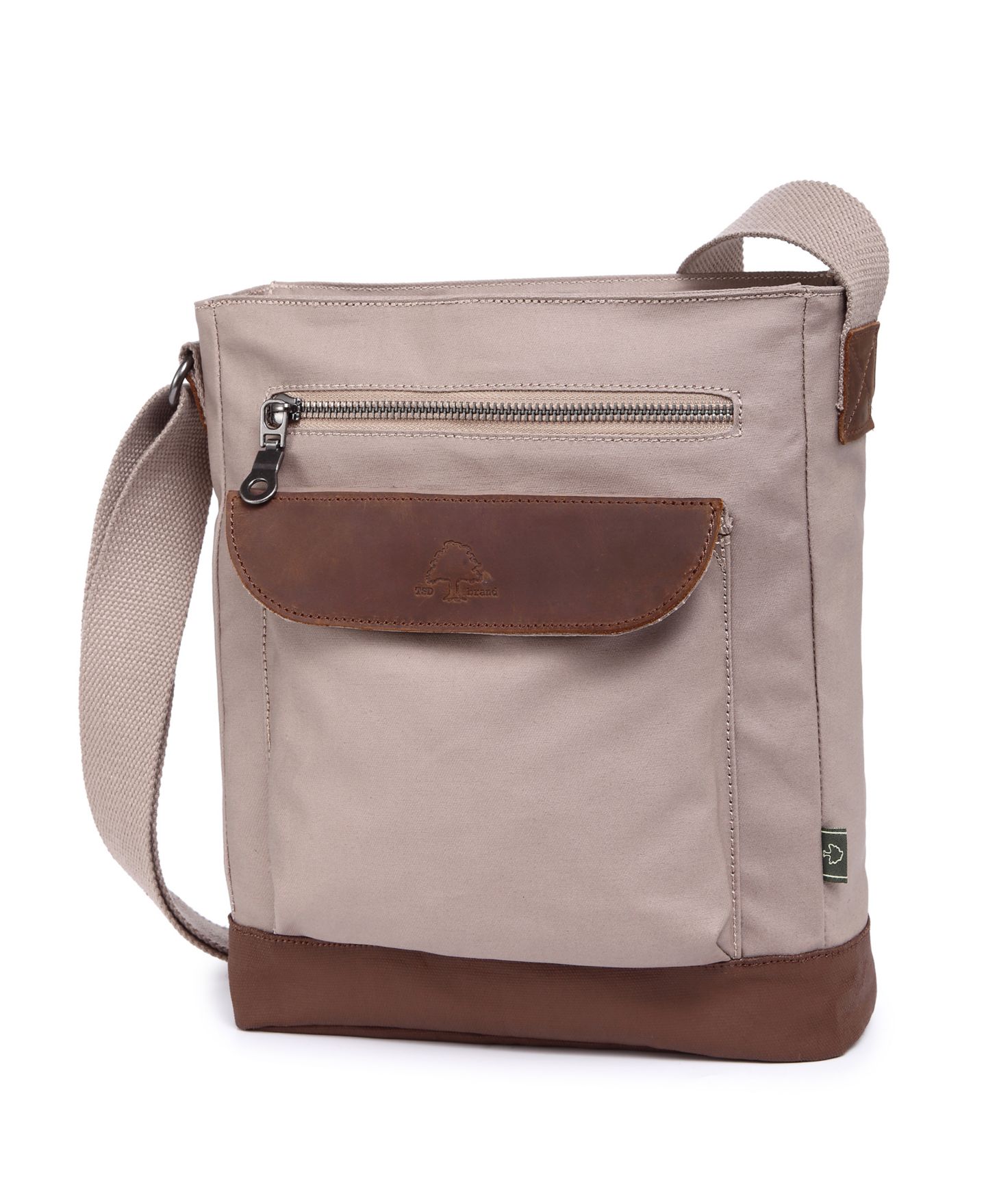 Женская сумка TSD BRAND Urban Light Canvas Crossbody Handbag, цвет: Бежевый — фото 2