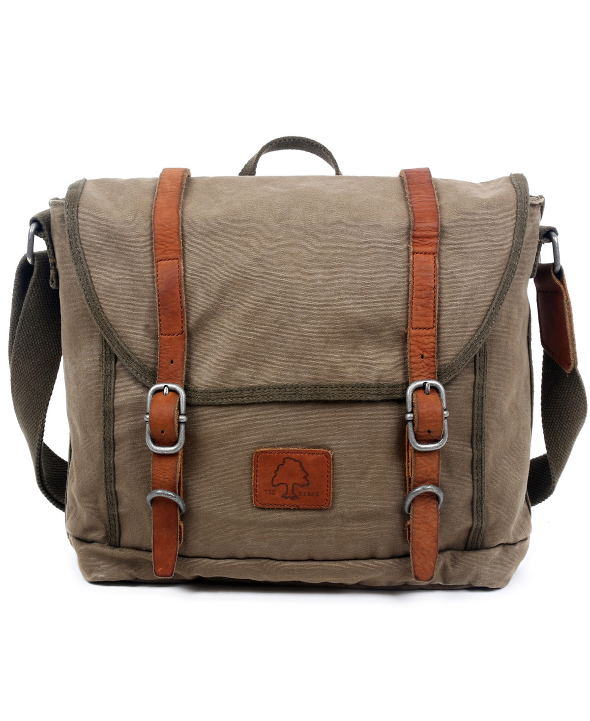 Forest Canvas Messenger Bag - Olive