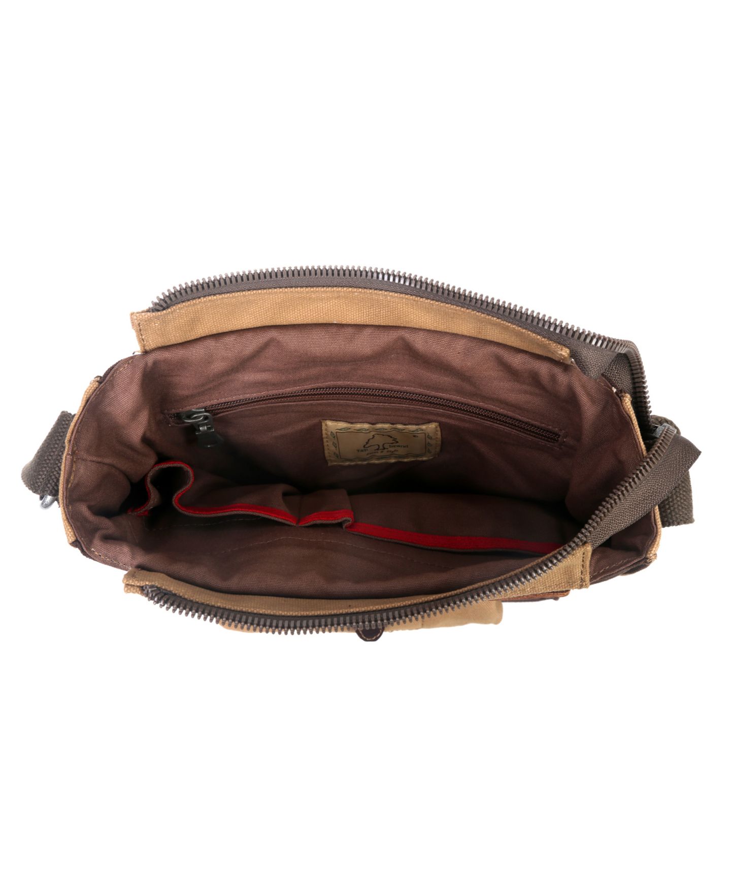 Женская сумка TSD BRAND Hidden Woods Canvas Crossbody, цвет: Хаки — фото 3