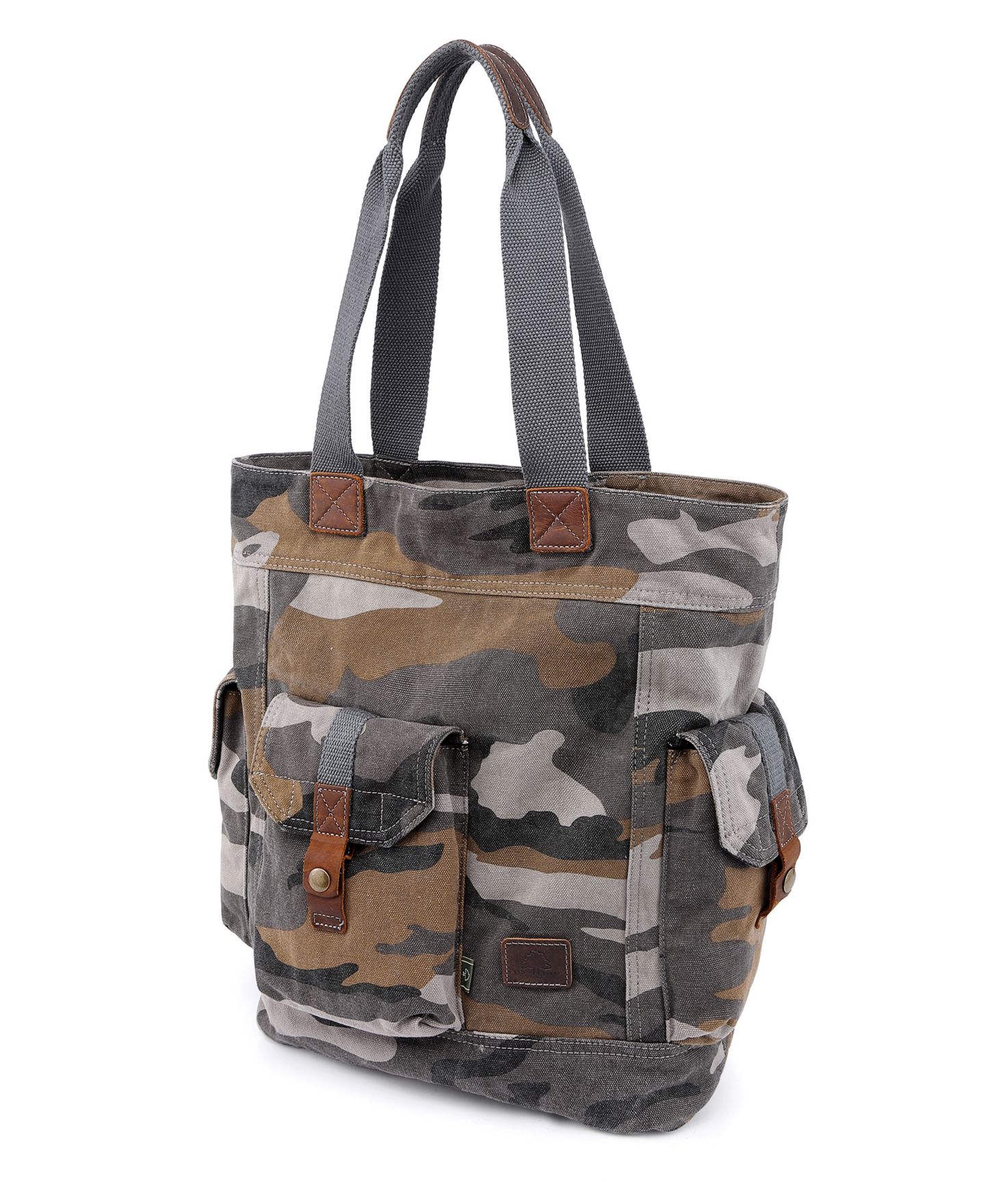Женская сумка TSD BRAND Camo Canvas, цвет: Серый — фото 2