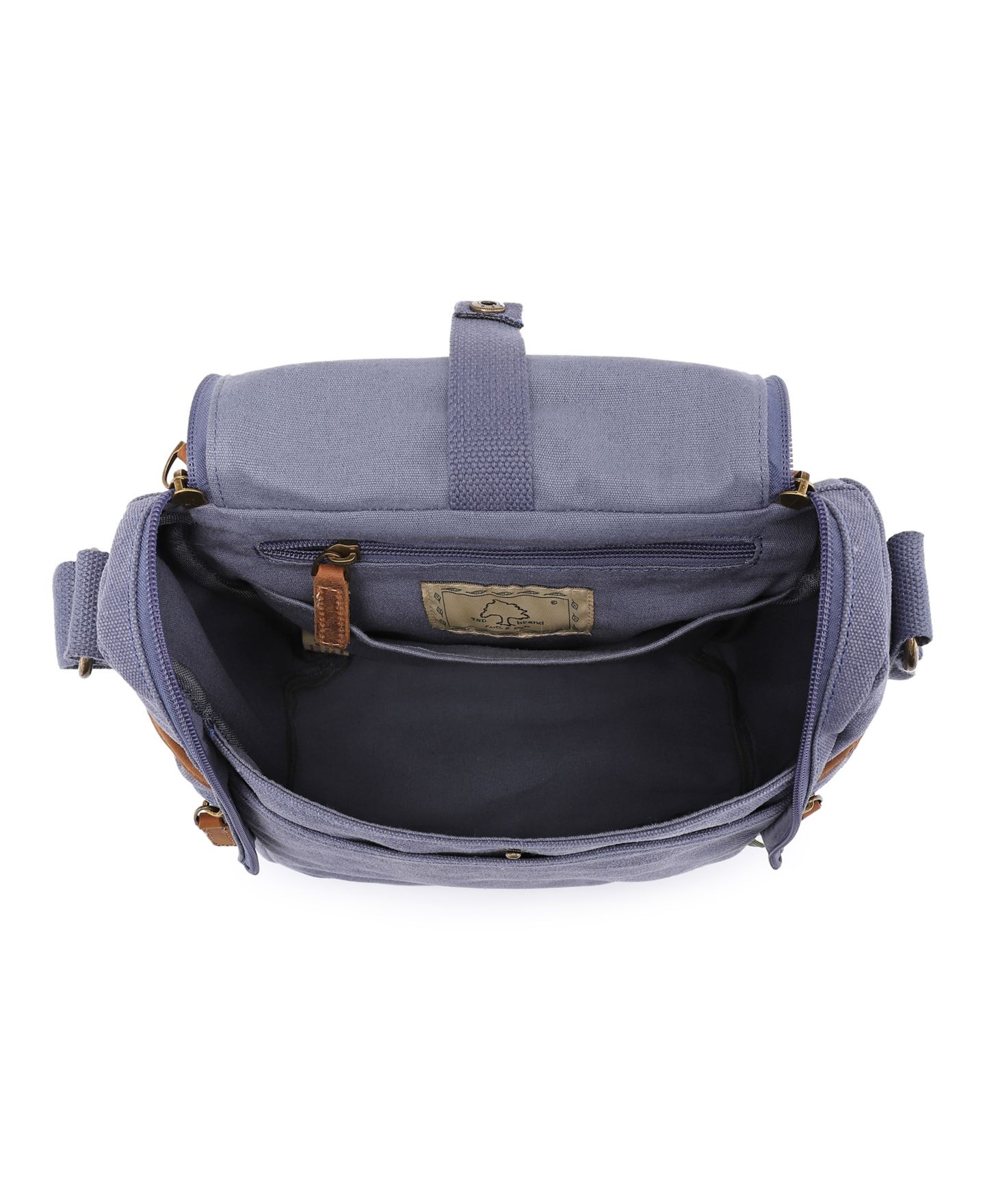 Женская сумка TSD BRAND Atona Traveler Canvas Crossbody, цвет: Синий — фото 5