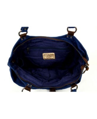 Bold Lotus Canvas Hobo Bag