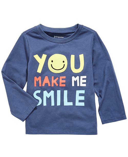 Baby Boys Smile Print Cotton T Shirt Created For Macy S