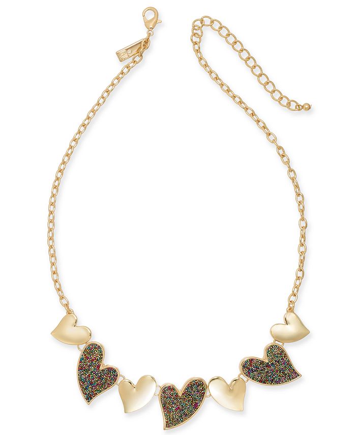 INC International Concepts INC GoldTone Beaded Heart Statement