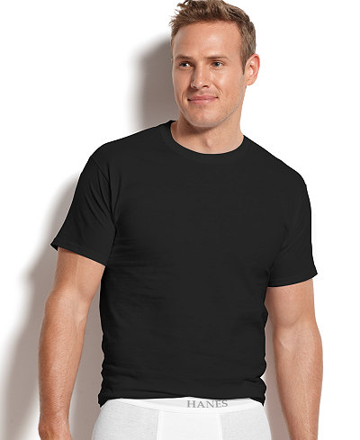 Hanes Platinum Men's Underwear, Crew Neck T-Shirt 4 Pack