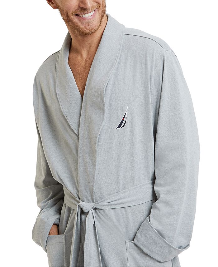 nautica men's long sleeve cozy soft plush shawl collar robe