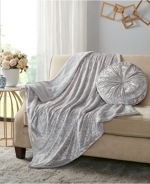 Martha Stewart Collection Velvet Round Decorative Pillow, Created for