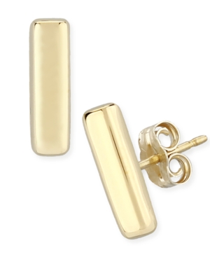 image of Bar Stud Earrings Set in 14k Gold