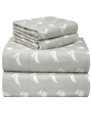 Pointehaven Printed Flannel Cal King Sheet Set Bedding