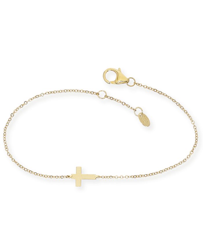 Macy's - Adjustable Cross Bracelet Set in 14k Gold