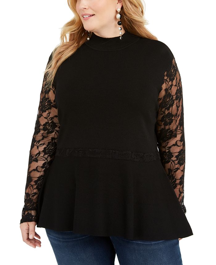 Plus size sale peplum sweater