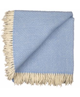 Highland Tweed Herringbone Pure Wool Oversized Throw, 59" x 72"