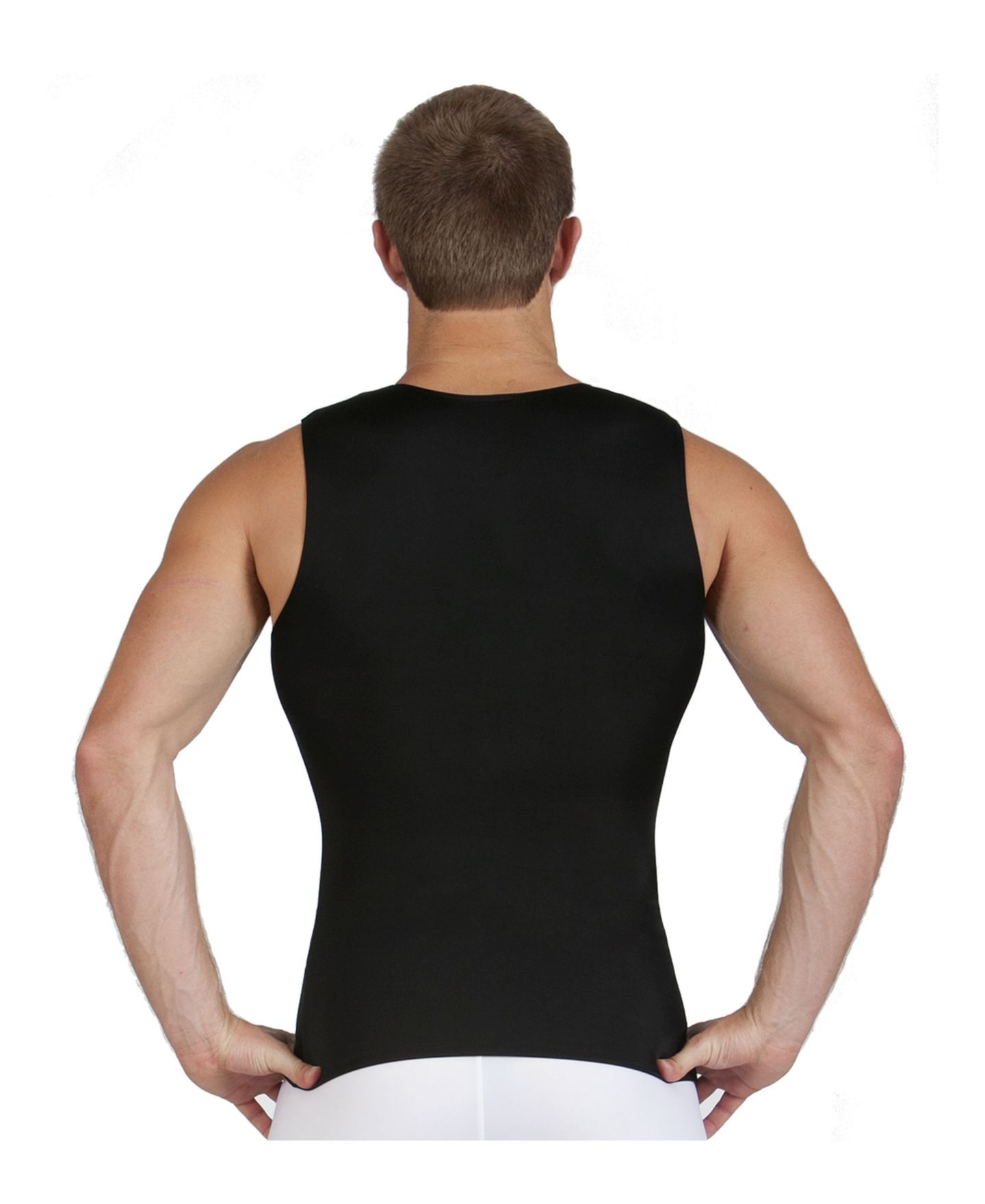 Мужская футболка Instaslim Insta Slim Compression Sleeveless V-Neck, цвет: Чёрный — фото 3