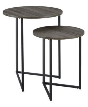 Walker Edison 2 Piece V-Leg Nesting Side Tables