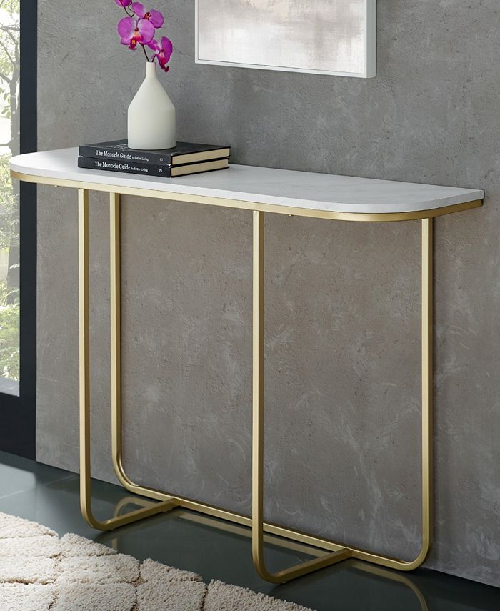 Walker Edison Modern Curved Entry Table Macy's