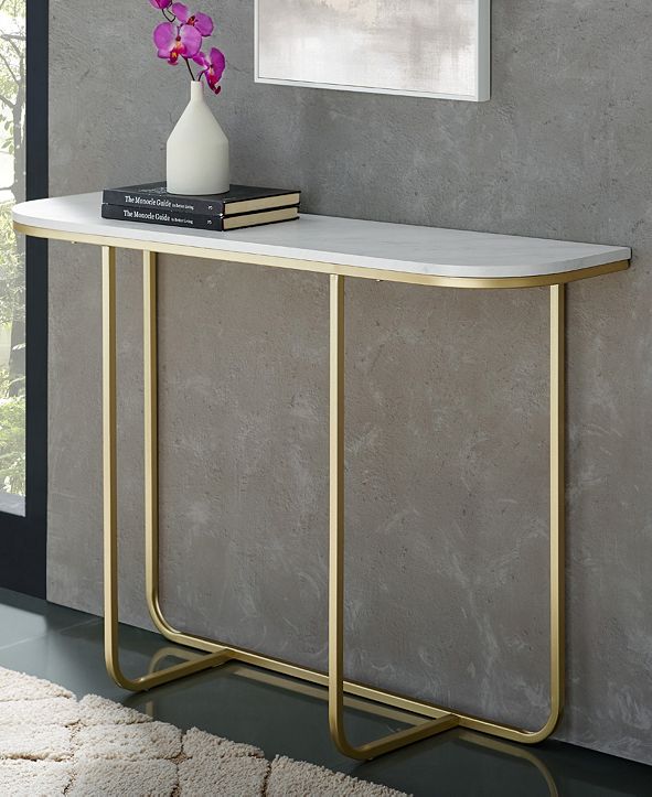 Walker Edison Modern Curved Entry Table & Reviews Furniture Macy's