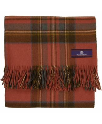 Highland Tartan Tweed Merino Wool Throw, 55" x 72"