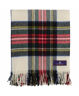 Highland Tartan Tweed Merino Wool Throw, 55" x 72"
