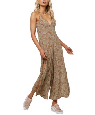 O'Neill - Juniors' Jace Printed Wide-Leg Jumpsuit